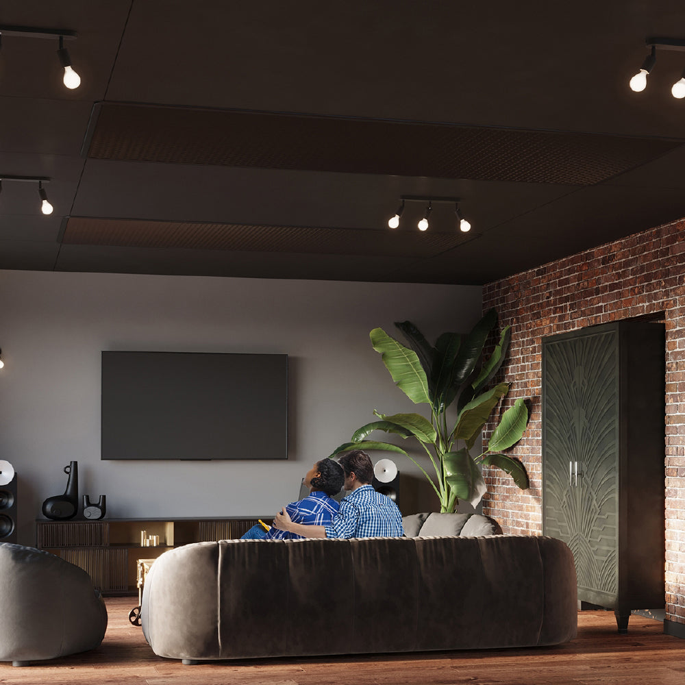 Plafondlamp Fornes Sollux Zwart LxBxH 47x12x16 Metaal Nnb