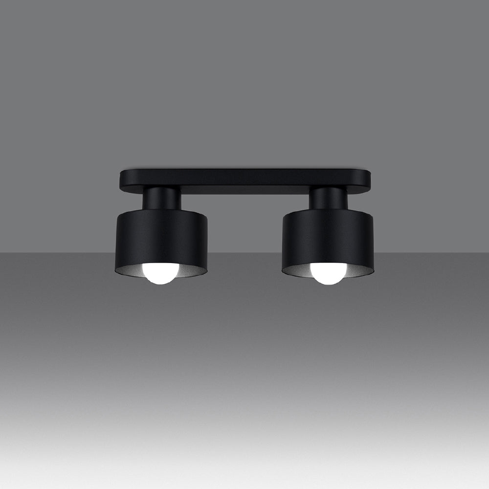 Plafondlamp Savara Sollux Zwart LxBxH 31x14x14 Metaal Nnb