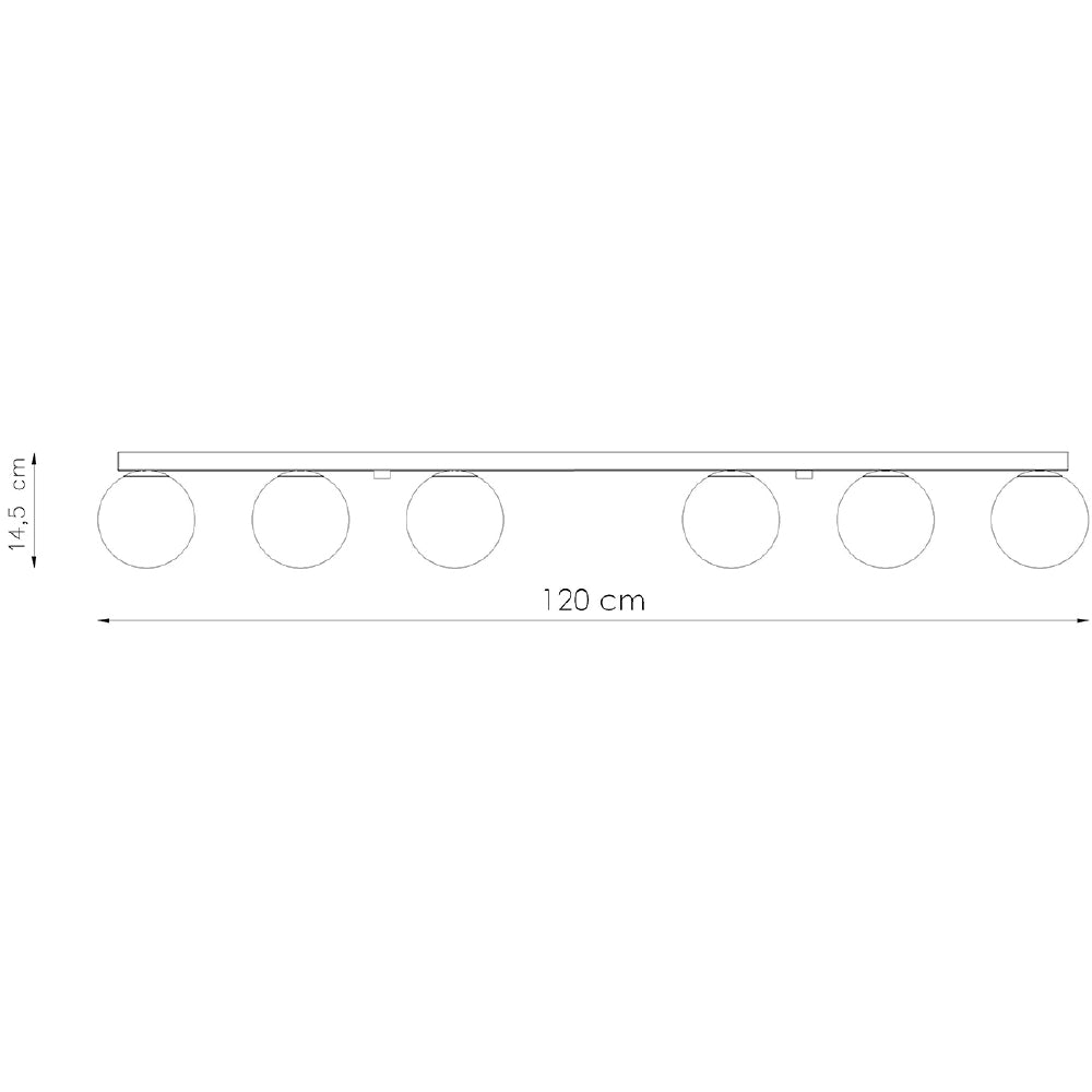 Plafondlamp Yoli Sollux Wit LxBxH 16x20x122 Metaal,Glas Nnb