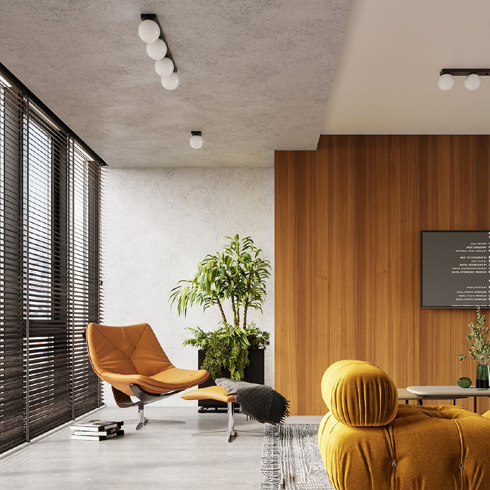 Plafondlamp Yoli Sollux Zwart LxBxH 23x20x14 Metaal,Glas Nnb