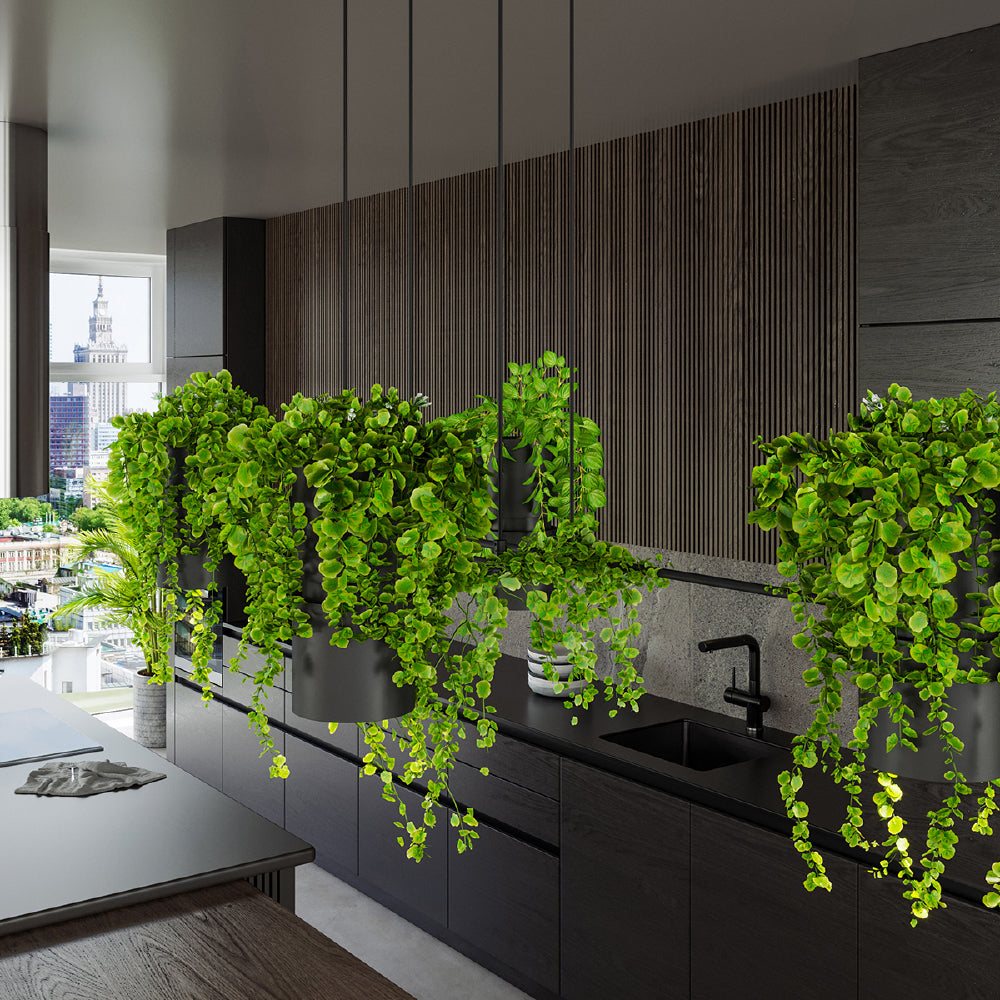 Hanglamp Kukkia Thoro Zwart LxBxH 156x78x27 Metaal Nnb