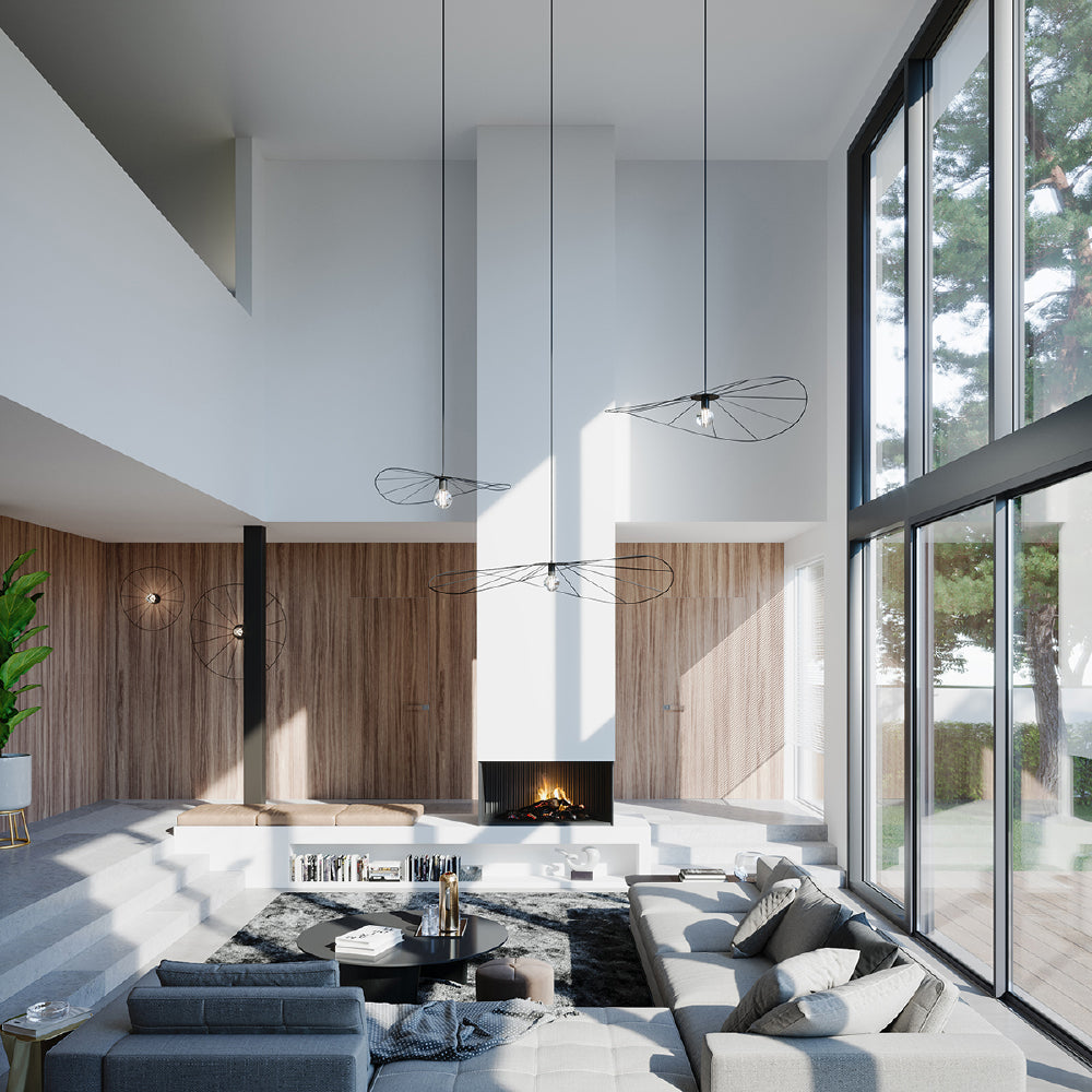 Hanglamp Eskola Thoro Zwart LxBxH 142x142x20 Metaal Nnb