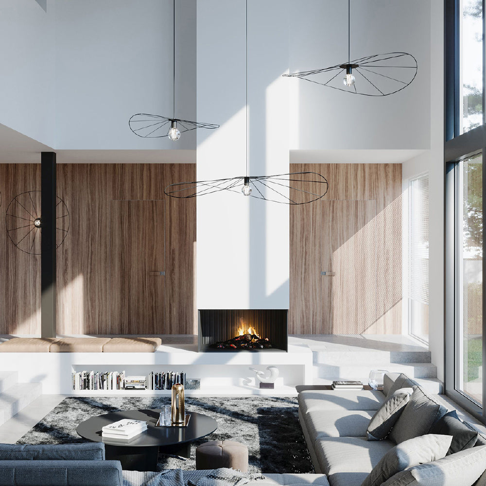 Hanglamp Eskola Thoro Zwart LxBxH 142x142x20 Metaal Nnb