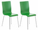 Bezoekersstoel Pepe Set 2 CLP Groen Hout Nnb