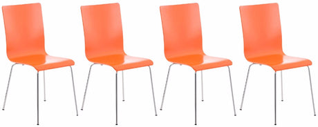 Bezoekersstoel Pepe Set 4 CLP Oranje Hout Nnb