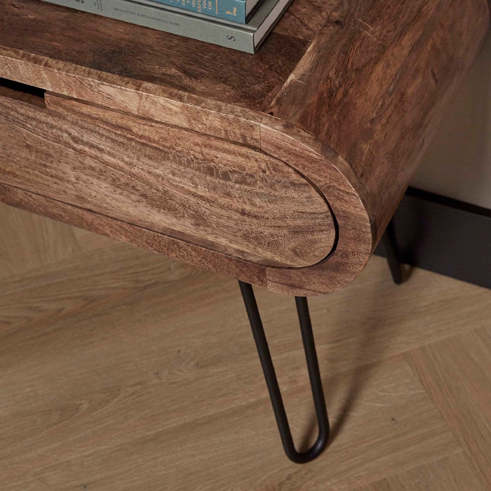 TV Meubel Greco chiQago Massief mango zandkleur LxBxH 141x41x27 Mangohout Nnb