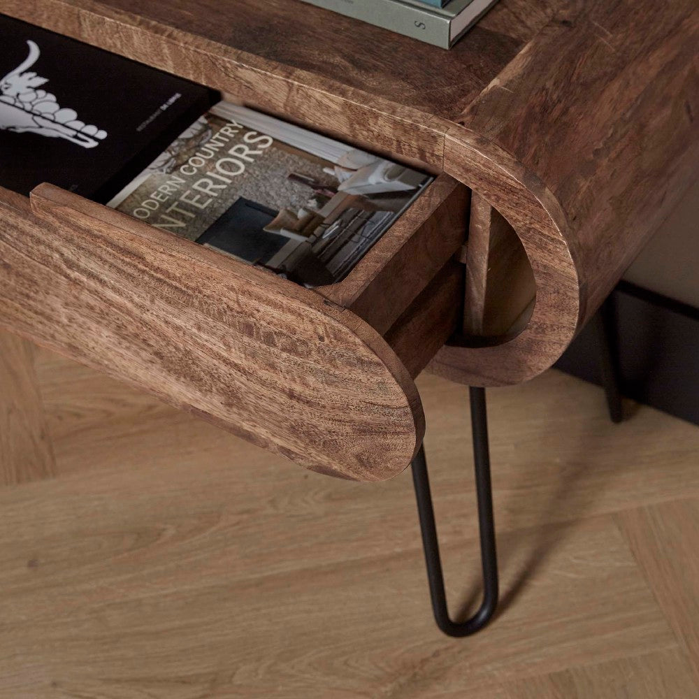 TV Meubel Greco chiQago Massief mango zandkleur LxBxH 141x41x27 Mangohout Nnb