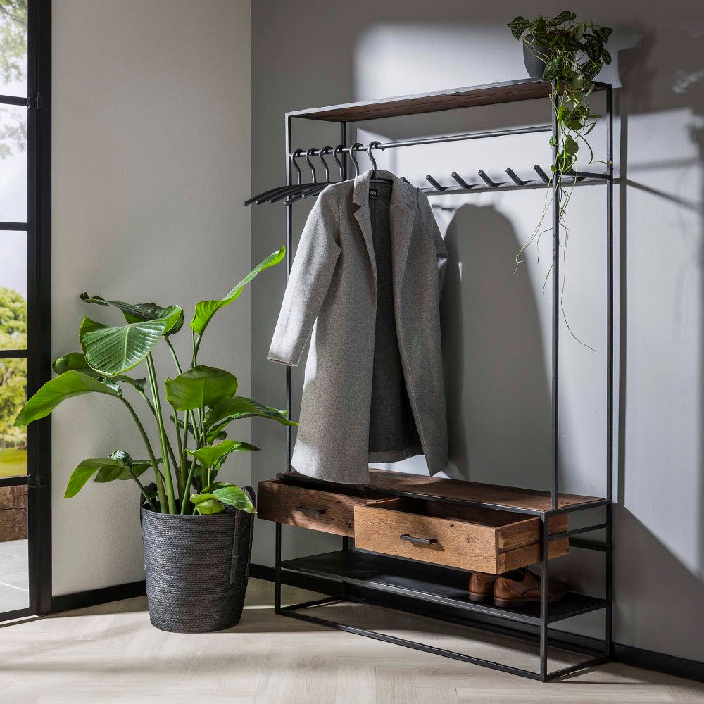 Kapstok Alvin chiQago Robuust hardhout LxBxH 126x86x40 Hardhout Nnb