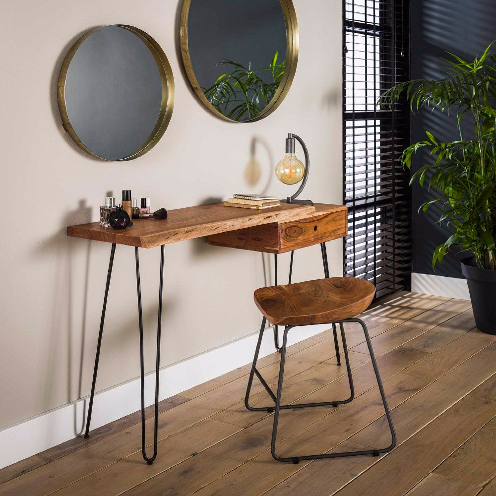 Kaptafel Elio chiQago Massief acacia naturel LxBxH 123x40x20 Acaciahout Nnb