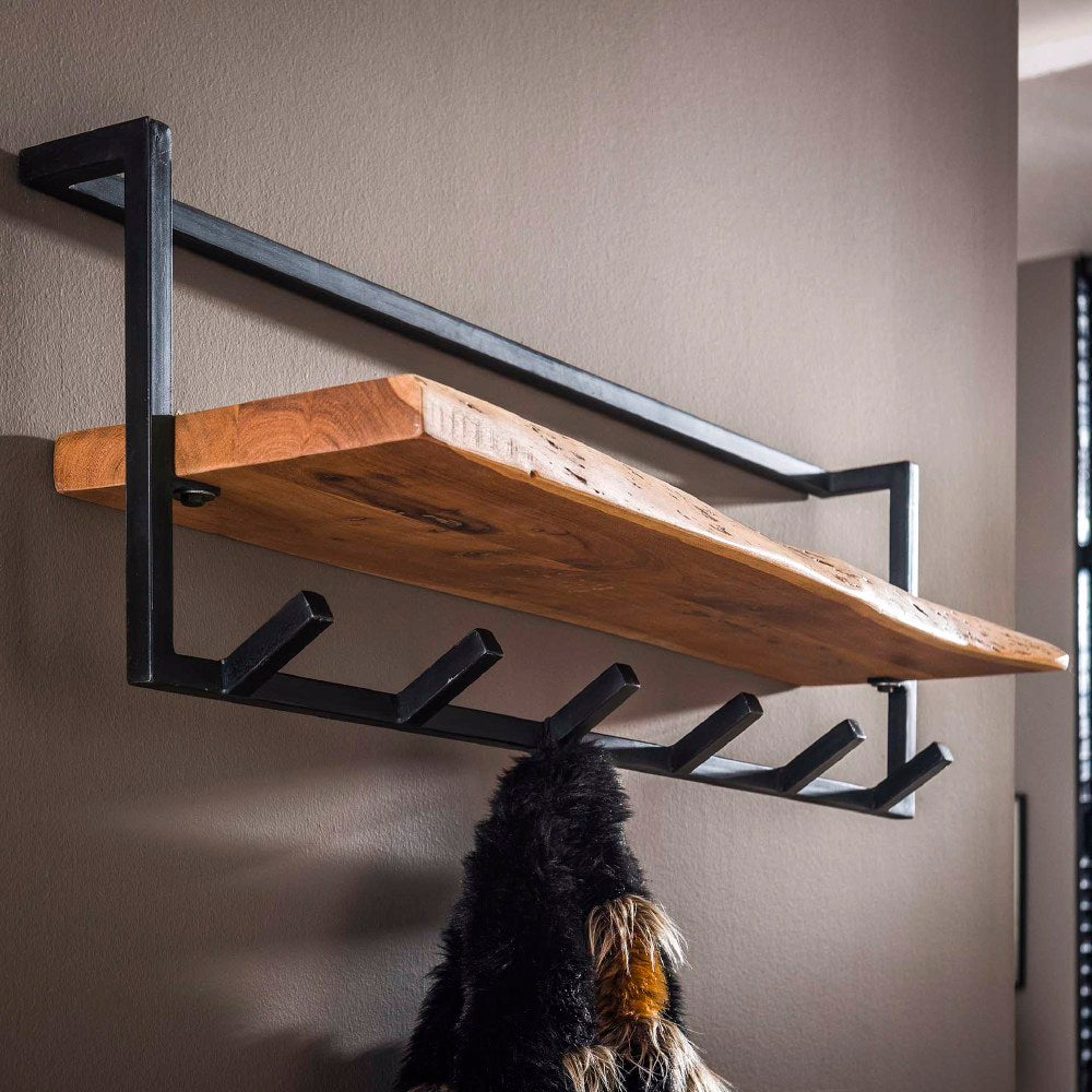 Kapstok Elio chiQago Massief acacia naturel LxBxH 104x36x17 Acaciahout Nnb