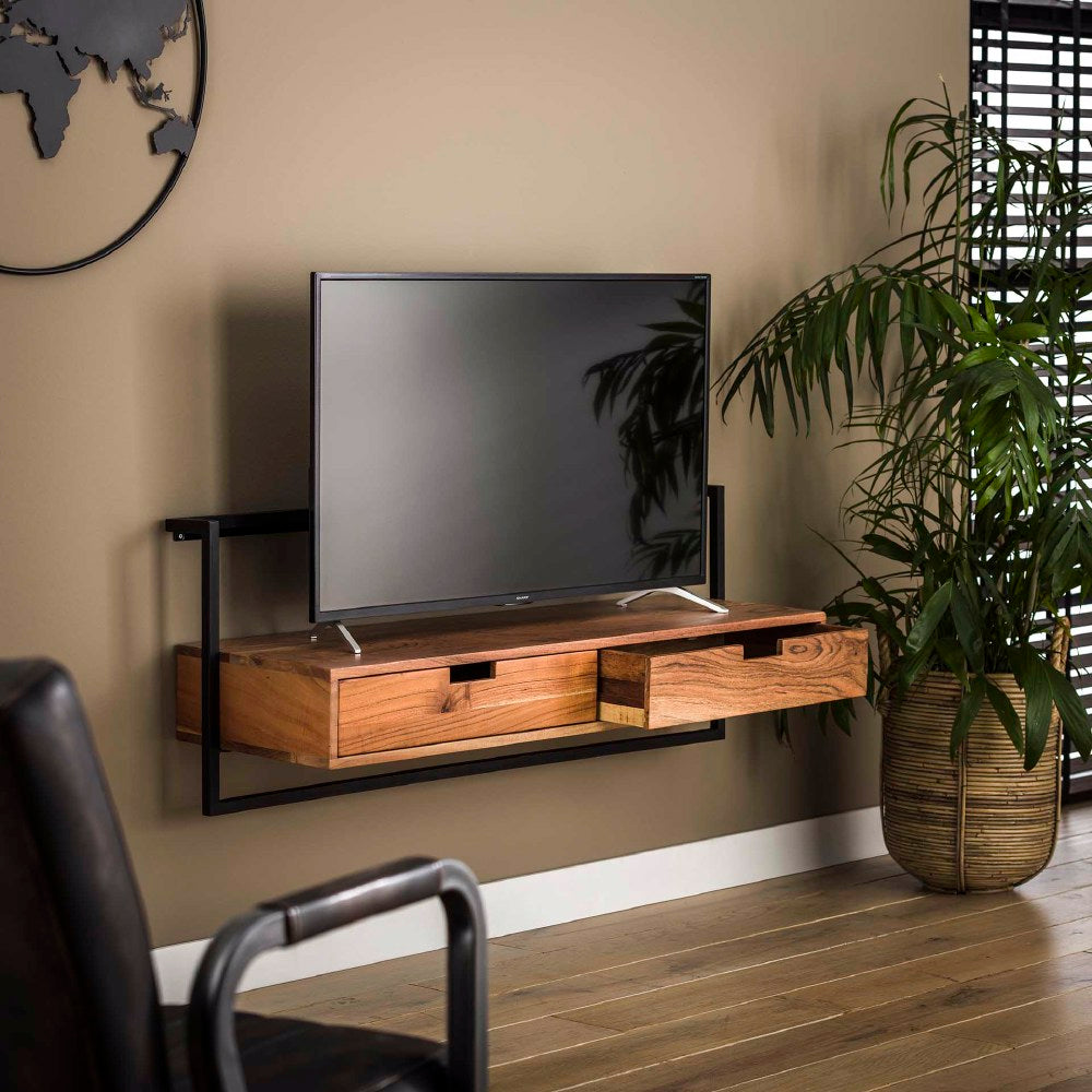 TV Meubel Ivan chiQago Massief acacia naturel LxBxH 123x50x23 Acaciahout Nnb