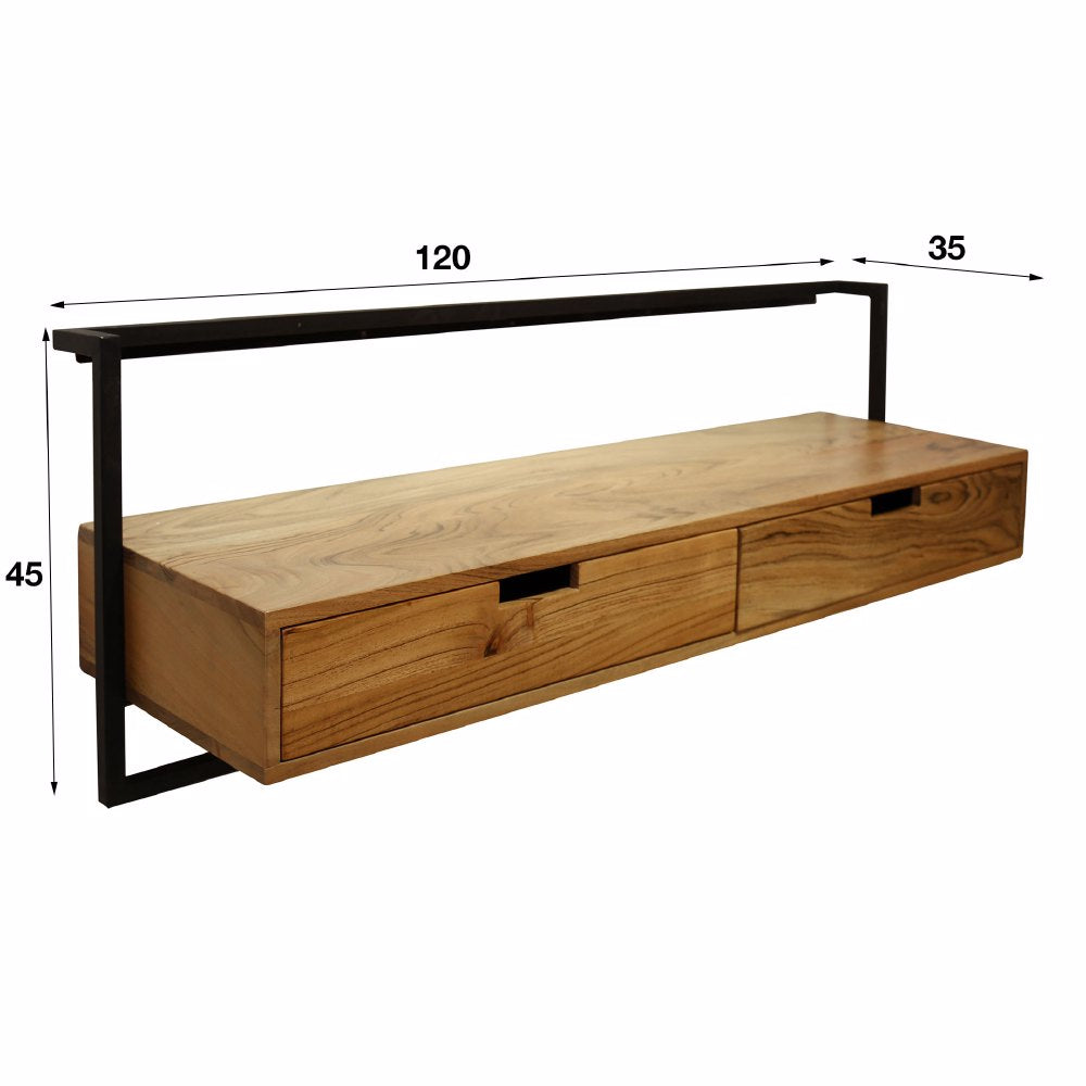 TV Meubel Ivan chiQago Massief acacia naturel LxBxH 123x50x23 Acaciahout Nnb