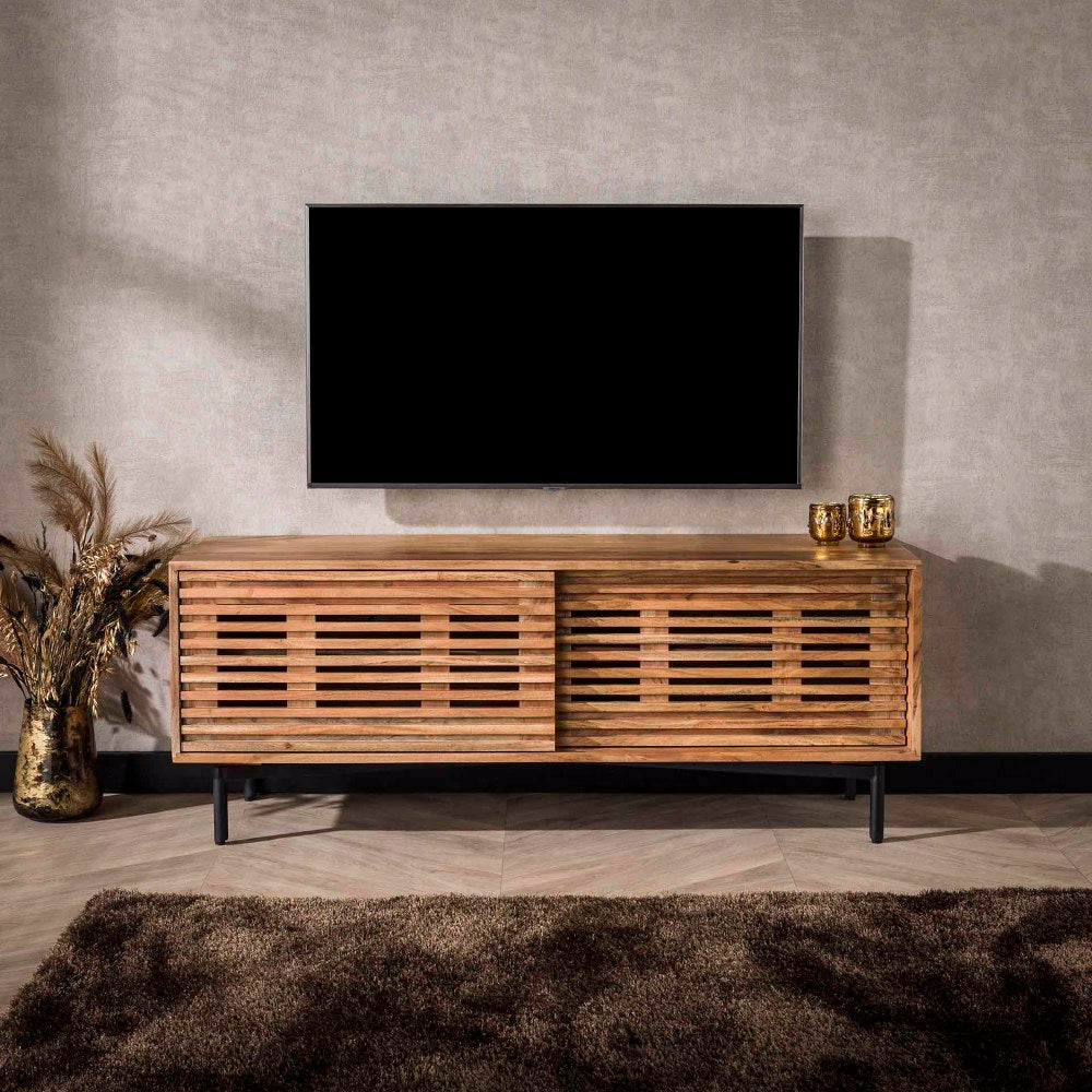 TV Meubel Danube chiQago Massief acacia naturel LxBxH 144x49x49 Acaciahout Nnb