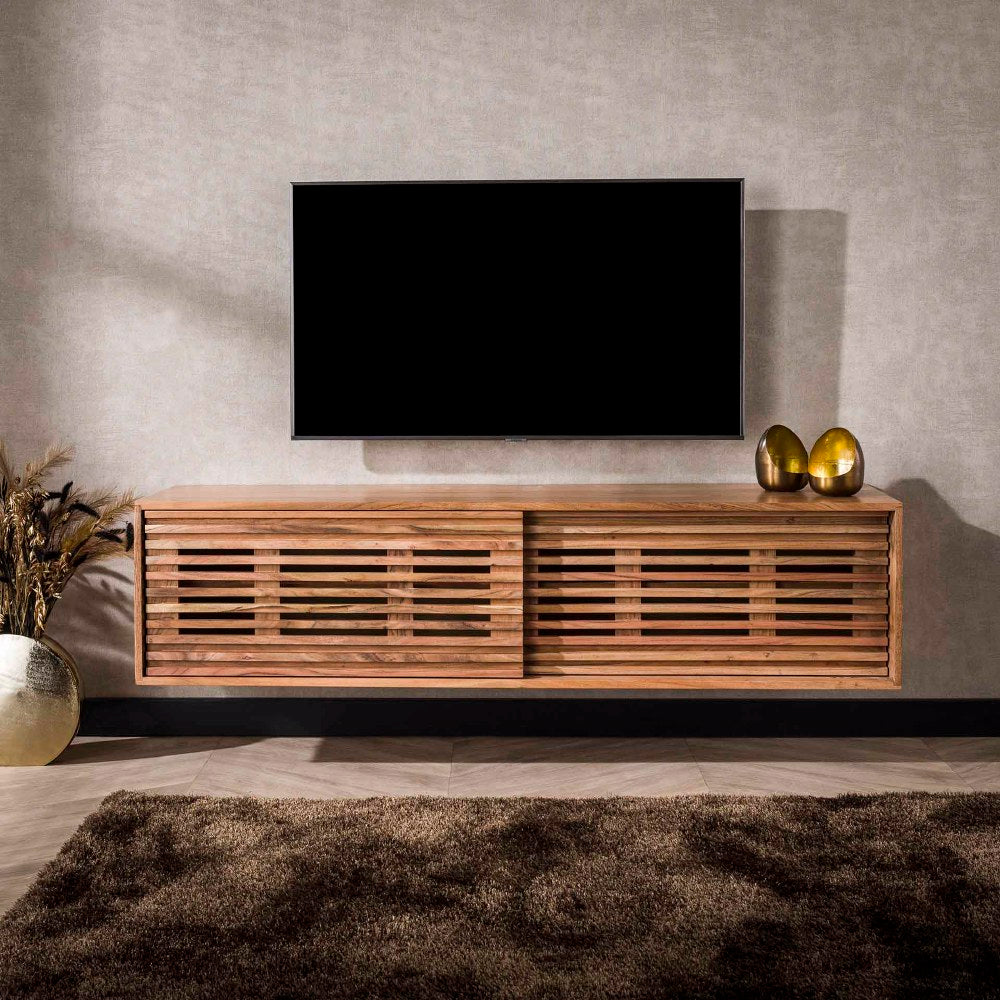 TV Meubel Danube chiQago Massief acacia naturel LxBxH 158x50x42 Acaciahout Nnb