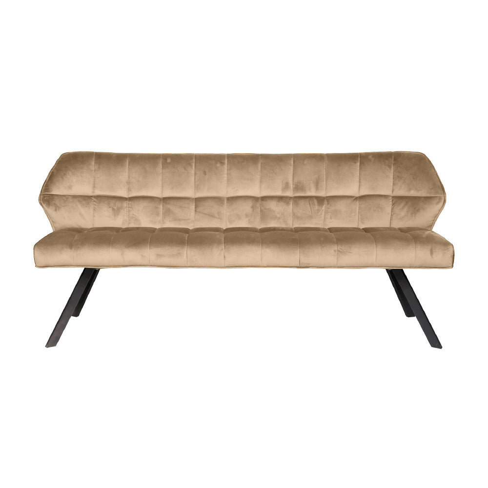 Eetkamerbank Baxter chiQago Champagne velours LxBxH 190x60x48 Champagne velours Nnb