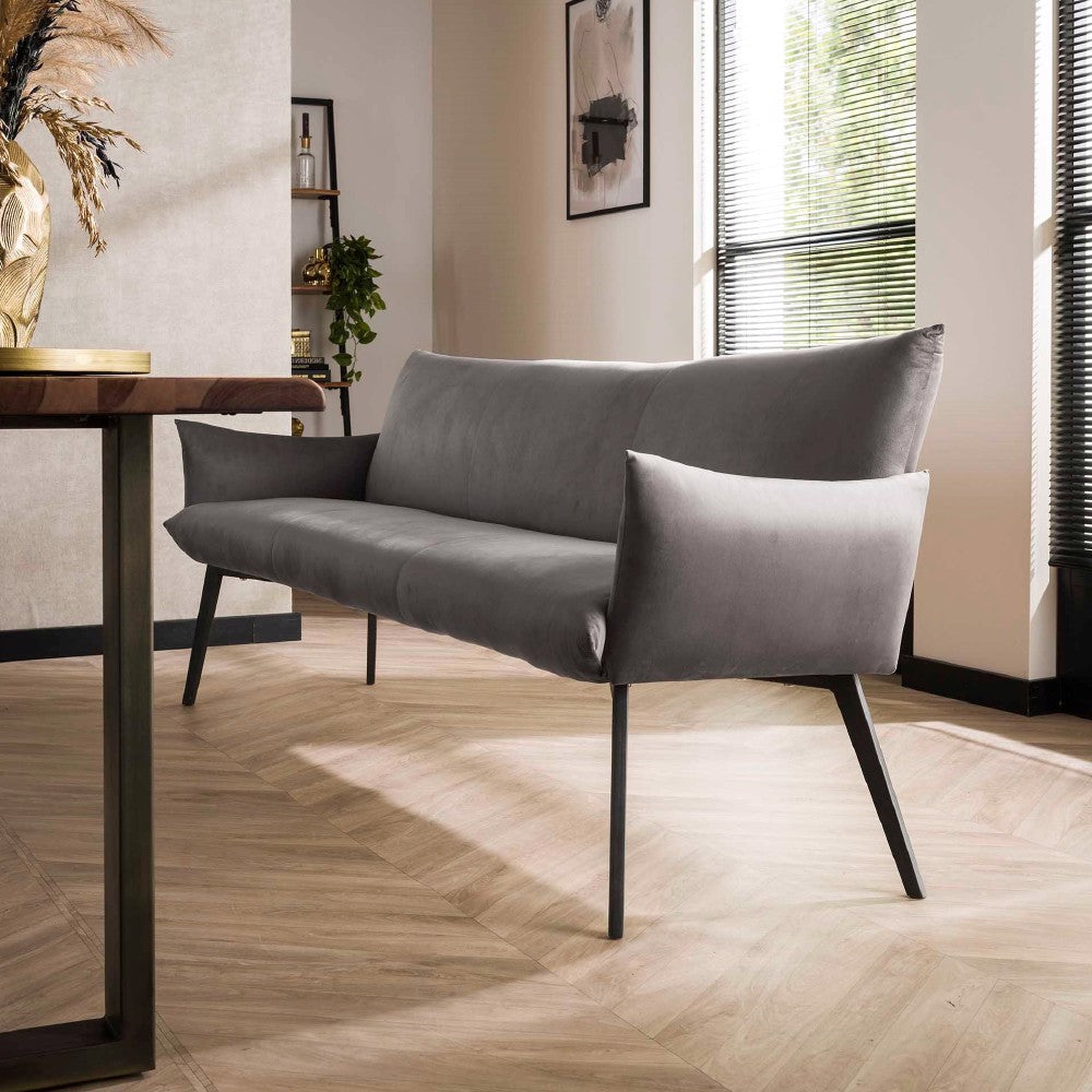 Eetkamerbank Hartford chiQago Antraciet velours Antraciet velours Nnb