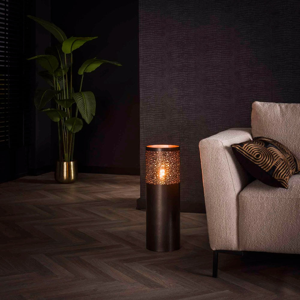 Vloerlamp Terrell chiQago Zwart nikkel LxBxH 68x25x25 Zwart nikkel Nnb