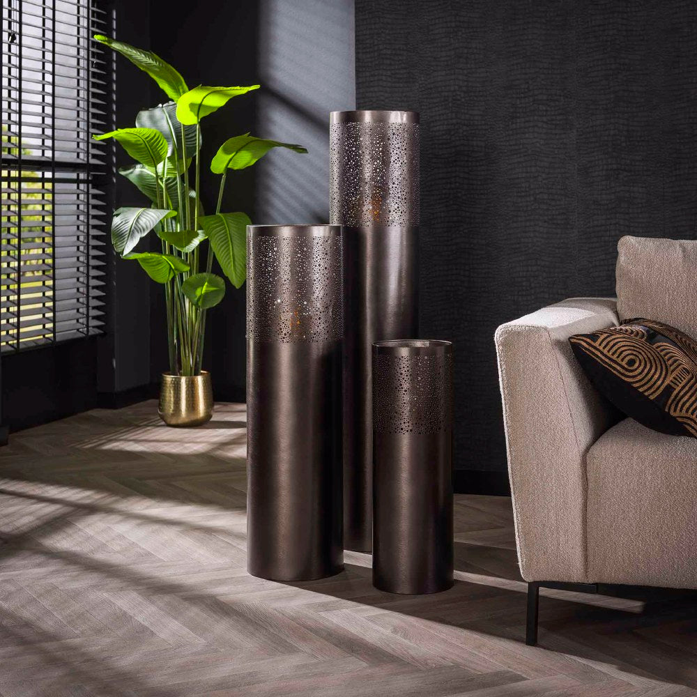 Vloerlamp Terrell chiQago Zwart nikkel LxBxH 68x25x25 Zwart nikkel Nnb