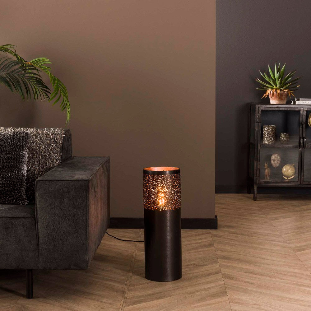 Vloerlamp Terrell chiQago Zwart nikkel LxBxH 68x25x25 Zwart nikkel Nnb