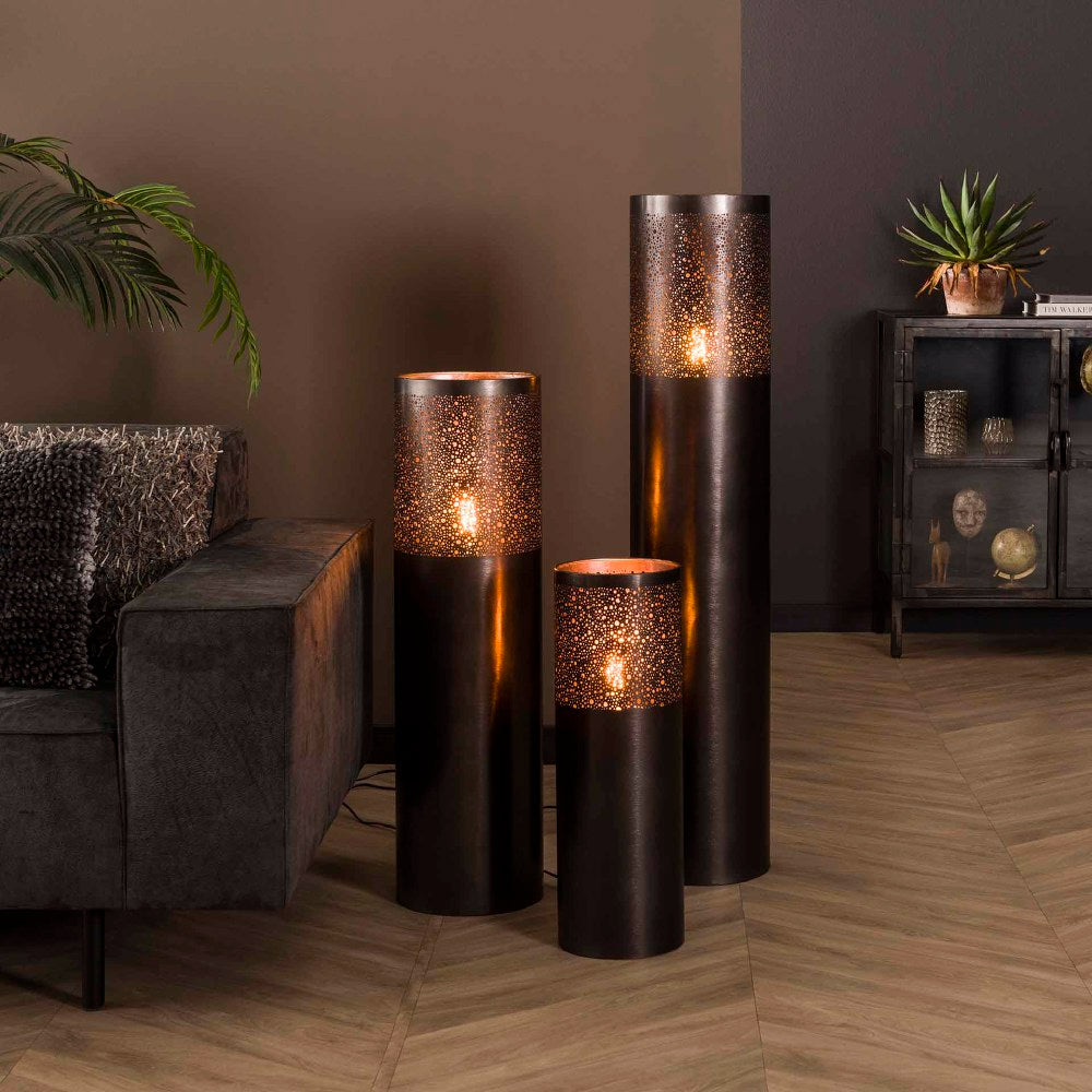 Vloerlamp Terrell chiQago Zwart nikkel LxBxH 68x25x25 Zwart nikkel Nnb