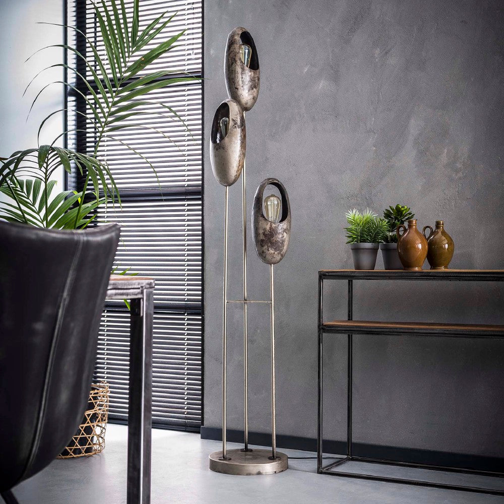 Vloerlamp Kairo chiQago Oud zilver LxBxH 173x34x33 Oud zilver Nnb