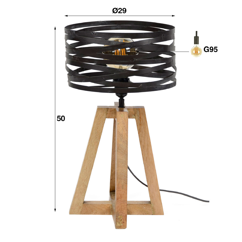 Tafellamp Hurley chiQago Slate grey LxBxH 48x38x38 Slate grey Nnb