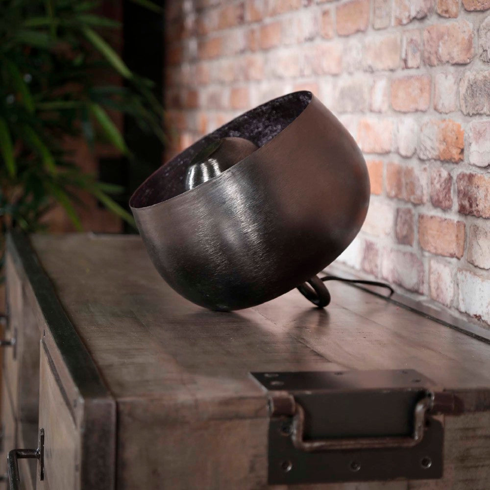 Tafellamp Kalvin chiQago Zwart nikkel LxBxH 31x29x29 Zwart nikkel Nnb