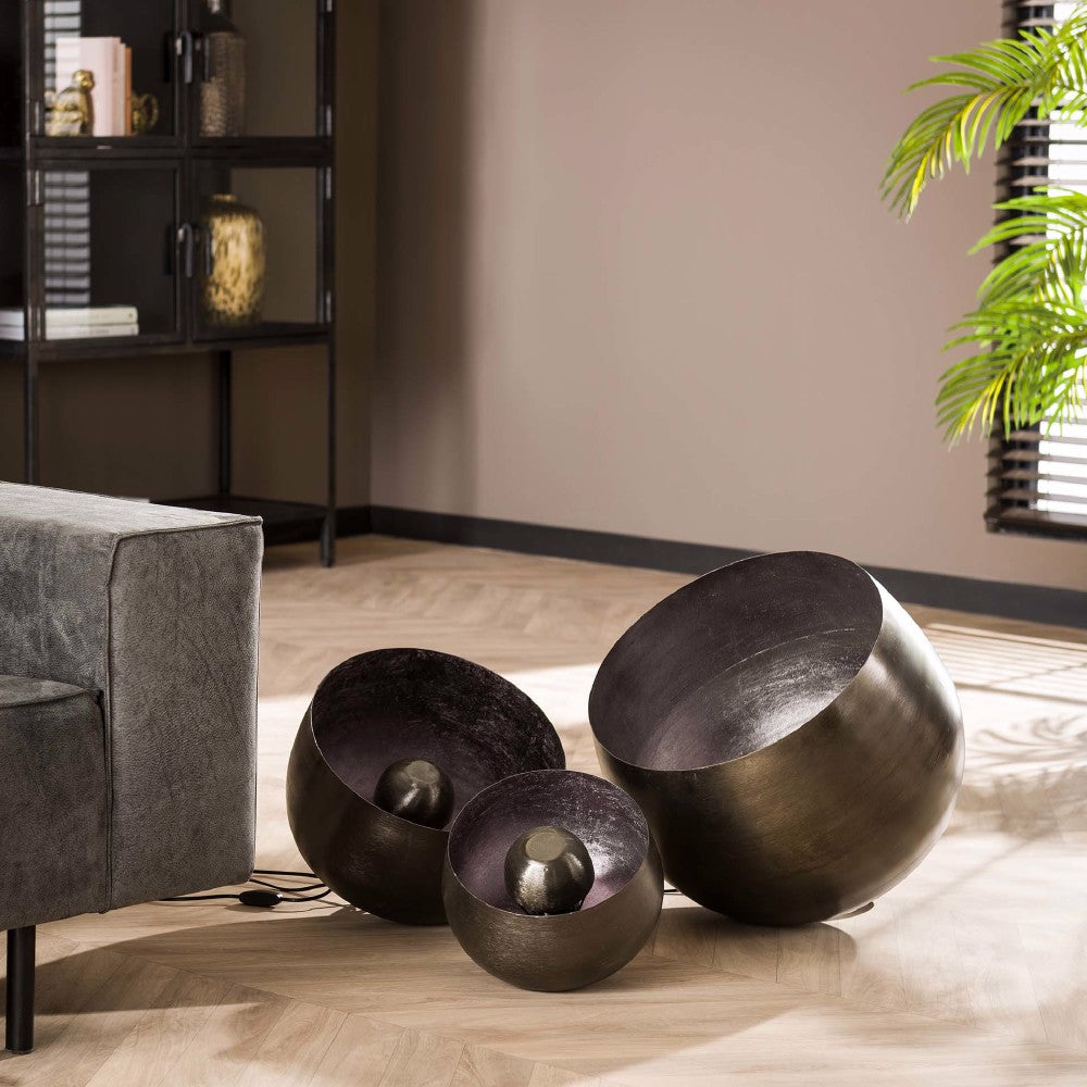 Tafellamp Kalvin chiQago Zwart nikkel LxBxH 39x39x35 Zwart nikkel Nnb