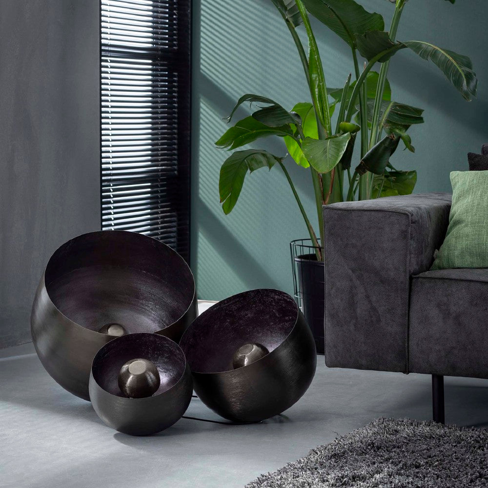 Tafellamp Kalvin chiQago Zwart nikkel LxBxH 39x39x35 Zwart nikkel Nnb