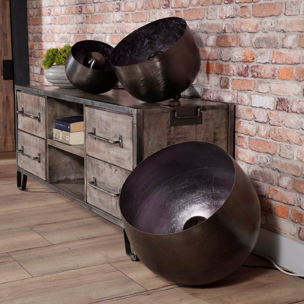 Tafellamp Kalvin chiQago Zwart nikkel LxBxH 52x51x51 Zwart nikkel Nnb