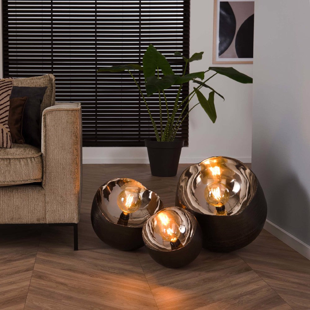 Tafellamp Idaho chiQago Zwart nikkel LxBxH 40x39x36 Zwart nikkel Nnb