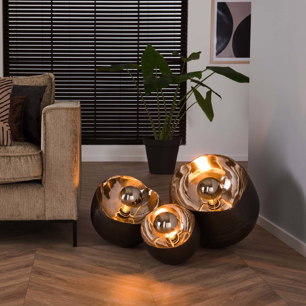 Tafellamp Idaho chiQago Zwart nikkel LxBxH 49x49x49 Zwart nikkel Nnb