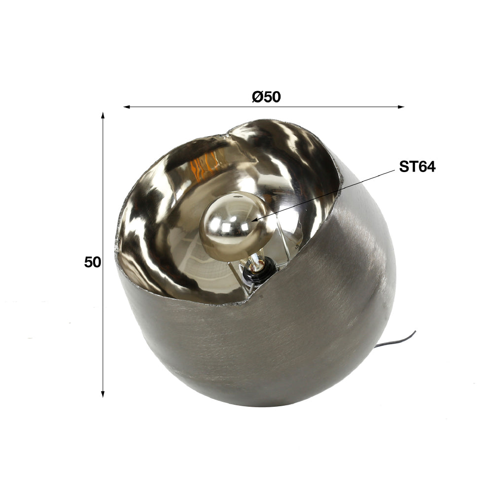 Tafellamp Idaho chiQago Zwart nikkel LxBxH 49x49x49 Zwart nikkel Nnb