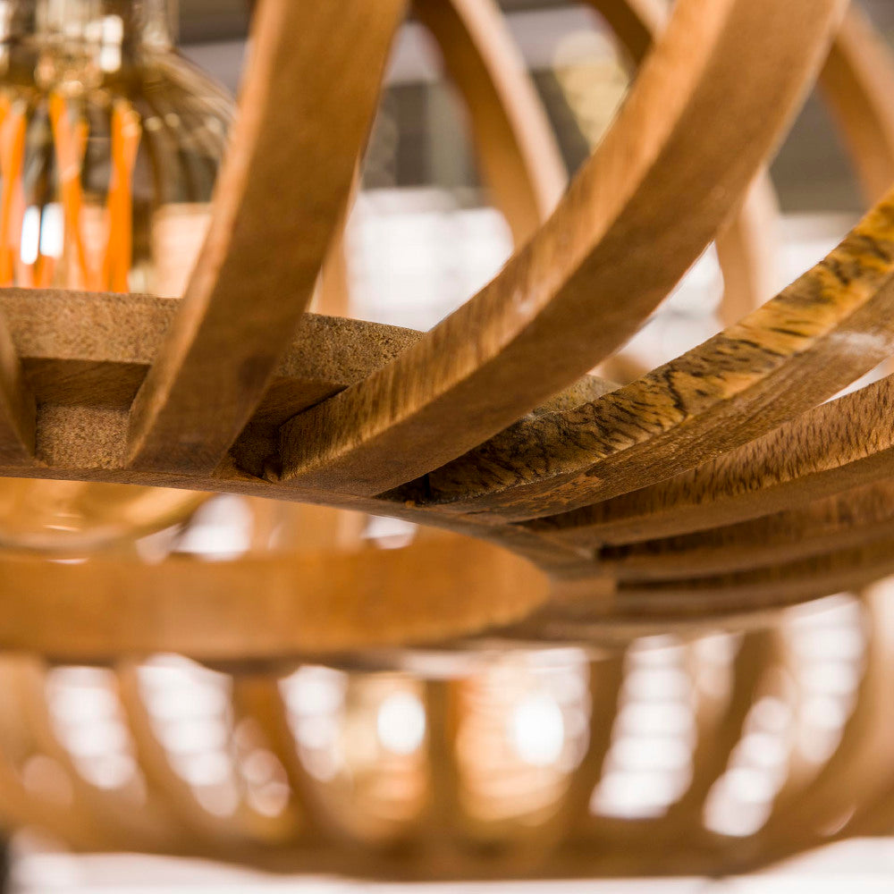 Hanglamp Joss chiQago Massief mango naturel Mangohout Nnb