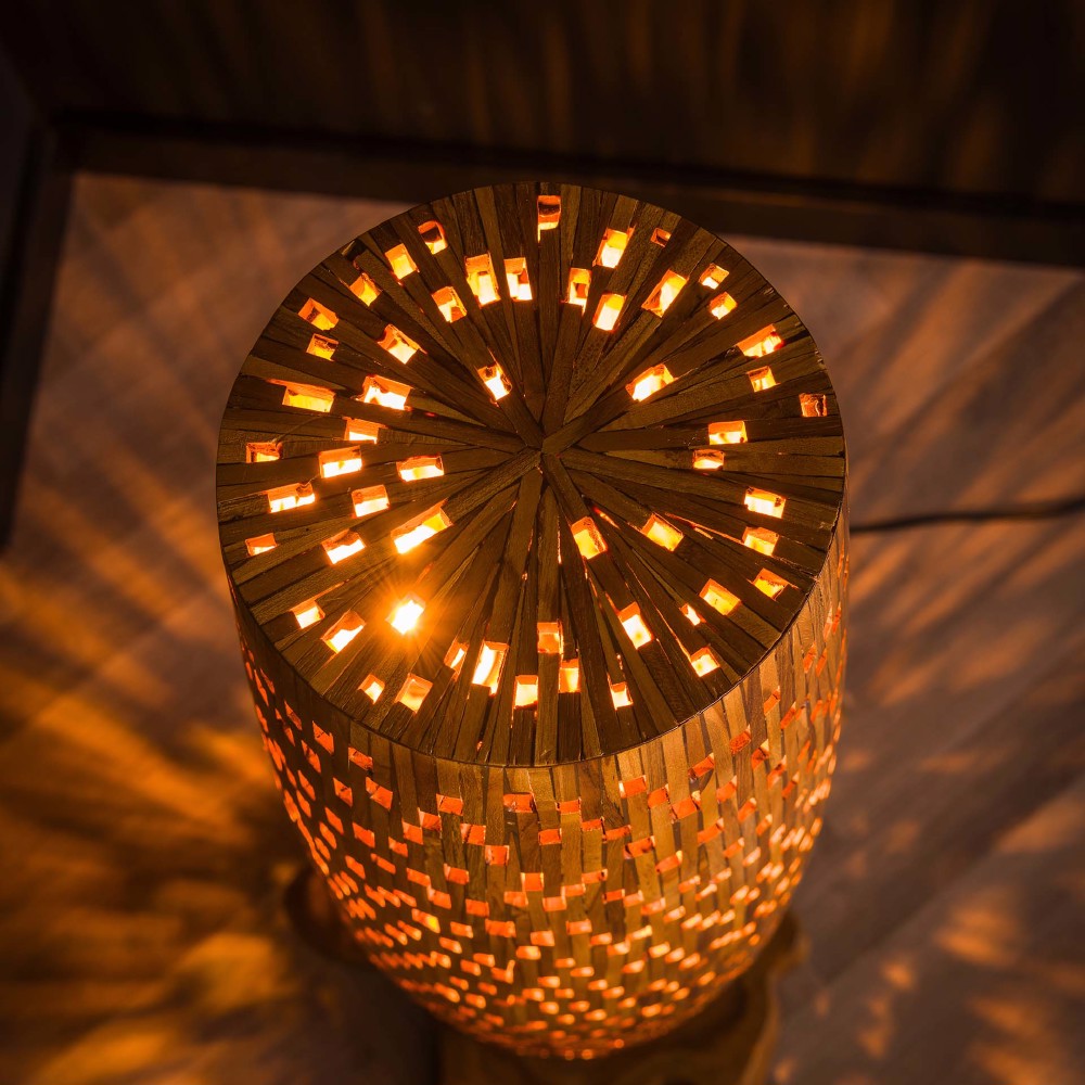 Vloerlamp Todd chiQago Massief gerecycled teakhout Teakhout Nnb