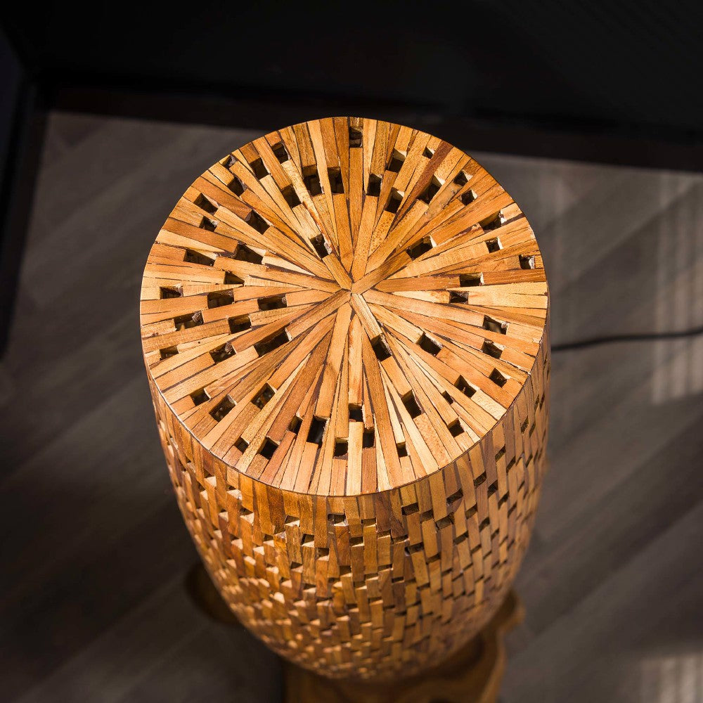 Vloerlamp Todd chiQago Massief gerecycled teakhout Teakhout Nnb