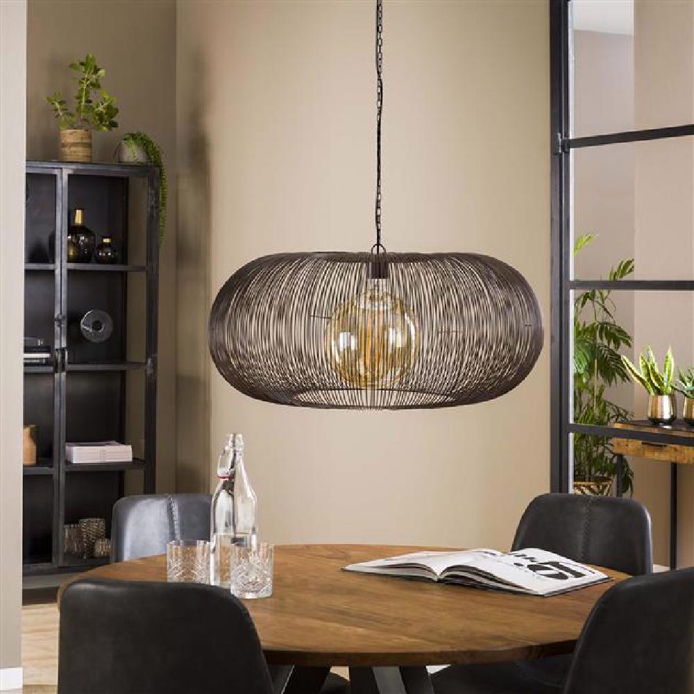 Hanglamp Hurley chiQago Zwart nikkel LxBxH 75x75x40 Zwart nikkel Nnb