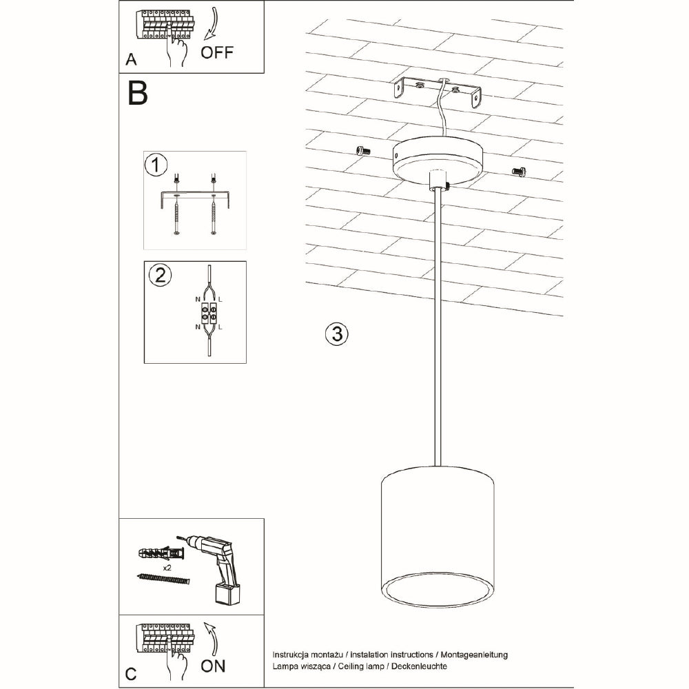 Hanglamp Orbis Sollux Wit LxBxH 13x13x13 Aluminium Nnb