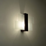 Wandlamp Feniks Sollux wenge LxBxH 50x20x20 Hout, Glas Nnb