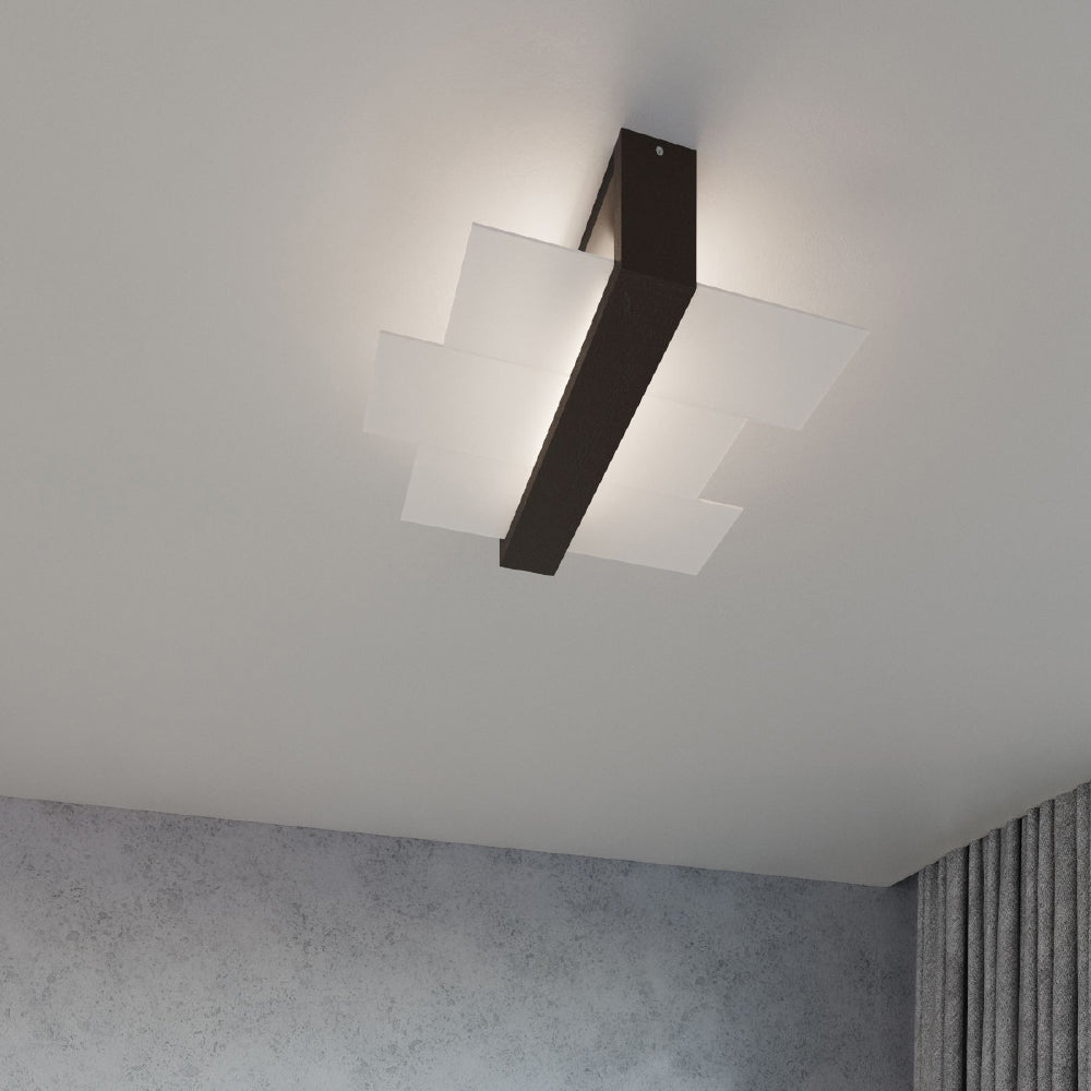 Wandlamp Feniks Sollux wenge LxBxH 50x20x20 Hout, Glas Nnb