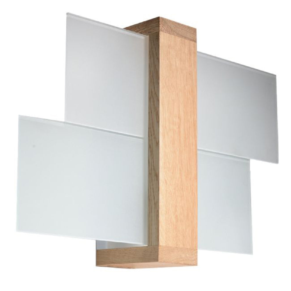Wandlamp Feniks Sollux Naturel LxBxH 50x20x20 Hout, Glas Nnb
