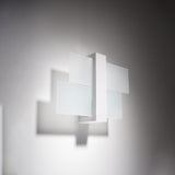 Wandlamp Feniks Sollux Wit LxBxH 50x20x20 Hout, Glas Nnb