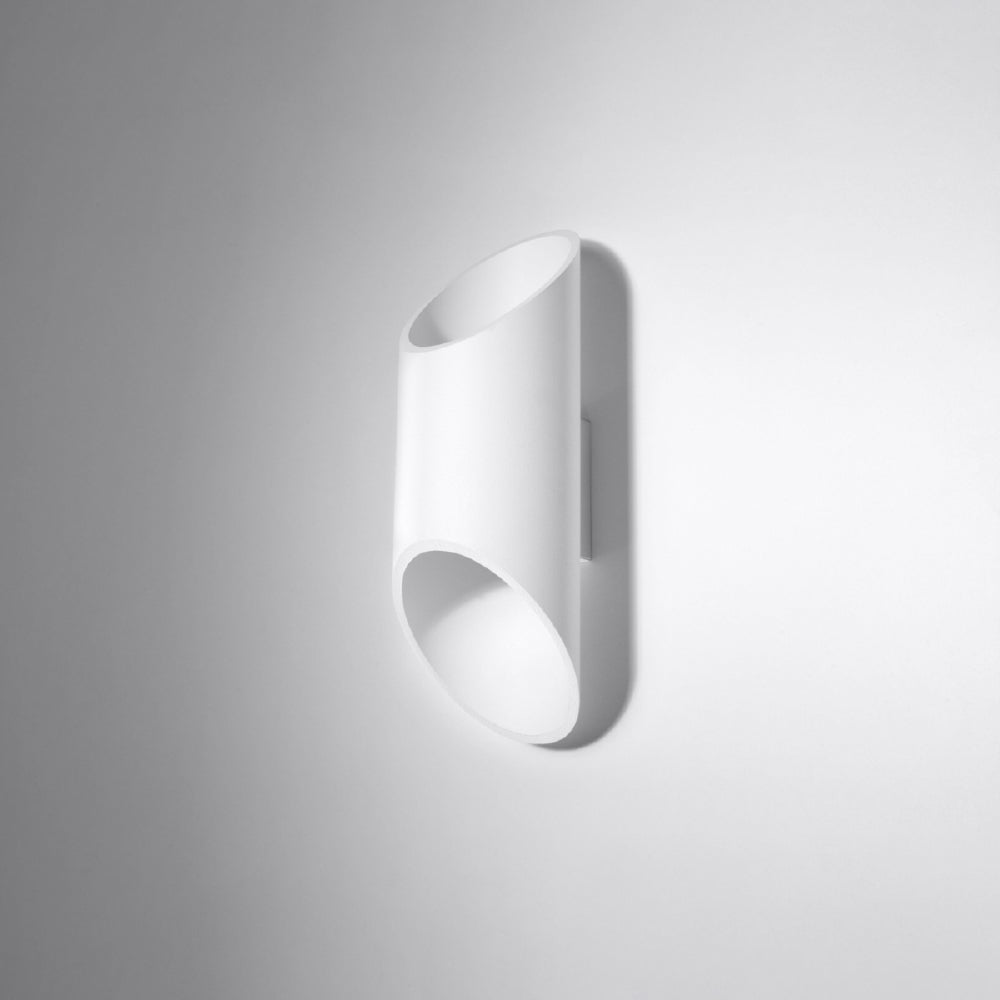 Wandlamp Penne Sollux Wit LxBxH 14x14x31 Aluminium Nnb