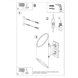 Wandlamp Penne Sollux Wit LxBxH 14x14x31 Aluminium Nnb