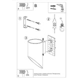 Wandlamp Penne Sollux Zwart LxBxH 14x14x31 Aluminium Nnb