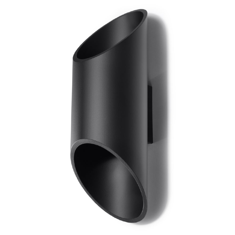 Wandlamp Penne Sollux Zwart LxBxH 14x14x31 Aluminium Nnb