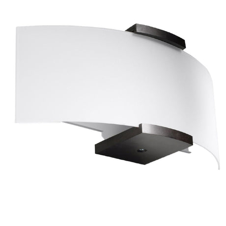 Wandlamp Emilio Sollux Wit, wenge LxBxH 40x20x15 Hout, Glas Nnb