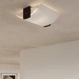 Wandlamp Emilio Sollux Wit, wenge LxBxH 40x20x15 Hout, Glas Nnb