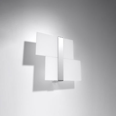 Wandlamp Massimo Sollux Wit, Zilver LxBxH 40x20x15 Metaal, Glas Nnb