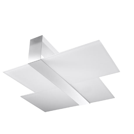 Plafondlamp Massimo Sollux Wit, Zilver LxBxH 63x33x15 Metaal, Glas Nnb